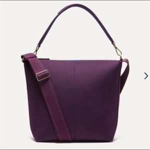 Rothy’s Dark Aubergine Mini Zip Bucket Bag